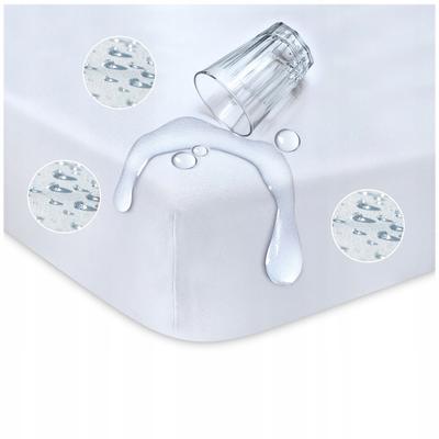 WATERPROOF FITTED FITTED SHEET 160x200 Jersey White FULLY WATERPROOF
