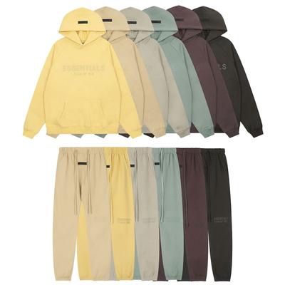Mens Oversized Hooded Sweatshirt Set With Fleece Lining Cotton Casual Tracksuit Streetwear Outfit