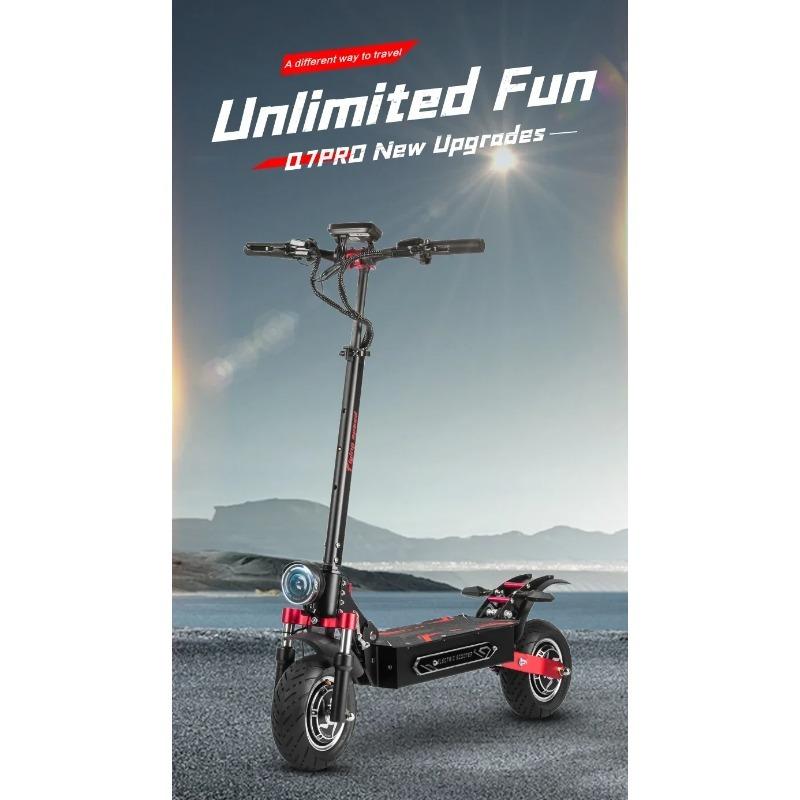 BOYUEDA Q7Pro Max E-Scooter 3200W Dual Motor 52V28AH Battery NFC Activated App Control Escooter Silent Tires Electric Scooter