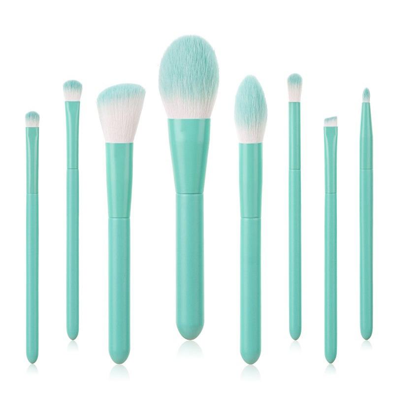 Foundation brush, loose powder brush, eye shadow brush, 8 makeup brushes, macarons, makeup brush set, makeup tools, beauty makeup