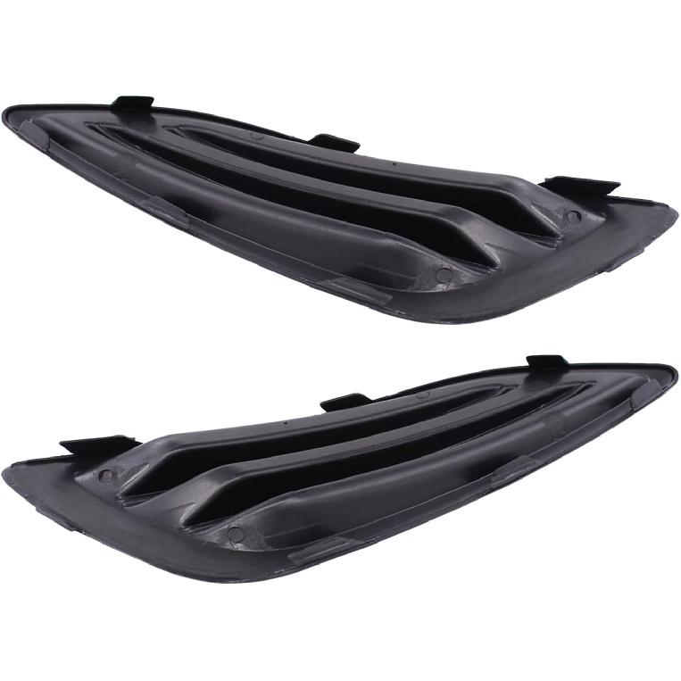 ApplianPar Front Left and Right Side Bumper Fog Light Lamp Lens End Cover Grill for Ford Fiesta 2014-2018