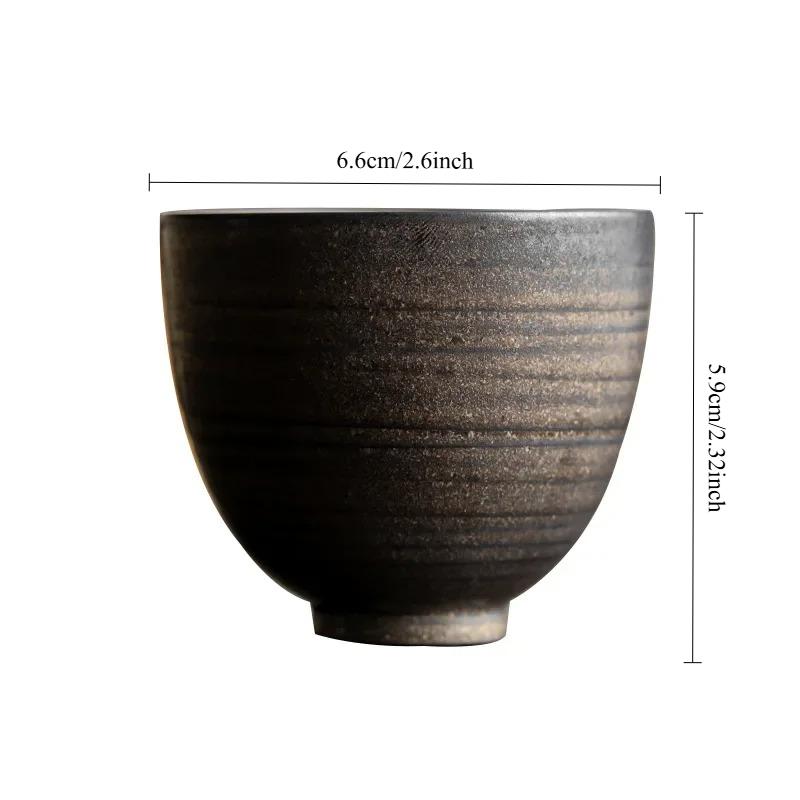 Handmade Gilded Glaze Ceramic Tea Cup - Artisan Eggshell Porcelain Japanese Zen Tea Set Elegant KungFu Teaware for Home or Gift