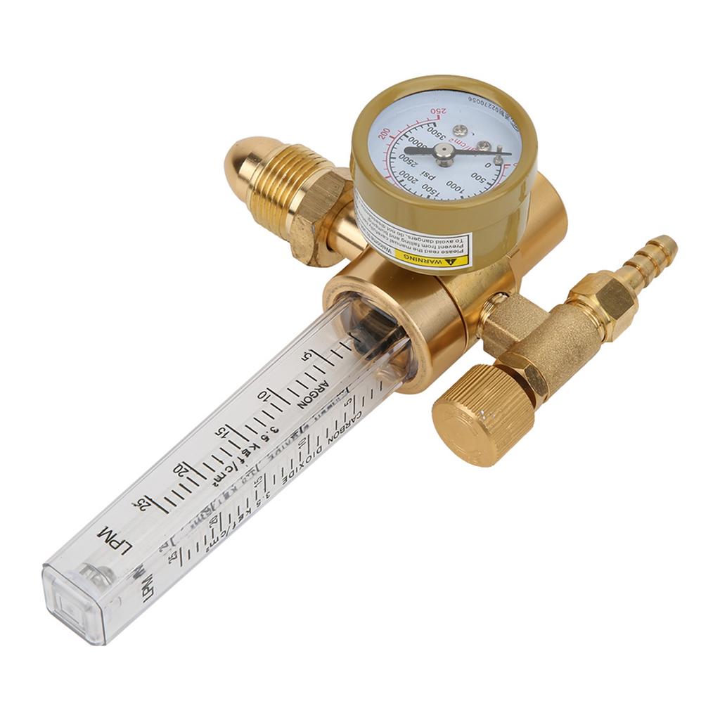 All Brass Argon Pressure Reducer Gas Flowmeter G5 8 Male Thread CGA580 Connector