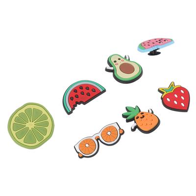 50pcs Fruit Shaped Shoe Charm Boys Girls PVC Cartoon Funny Cute Shoe Decoration for Christmas Party