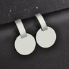 Gold Round Piece Dangle Earrings for Women Metal Exaggerated Hiphop Drop Earrings Punk Personality Ear Jewelry