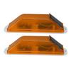 2pcs Solar Strobe Warning Light LED Warning Lamp High Bright Waterproof Light Control Flashing Bcon Barricade Construction   Traffic Light