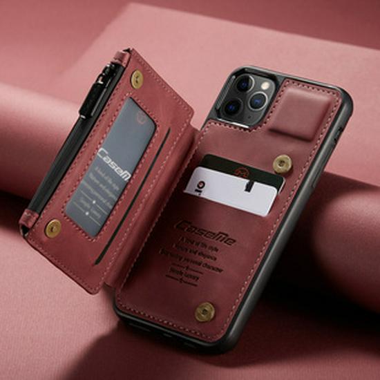 iPhone 16 Drop-Proof Leather Wallet Case for 14Pro & 13