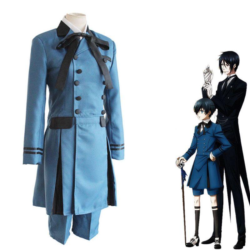 Black Butler Ciel Phantomhive Cosplay Costume Full Set Halloween Carnival Unisex
