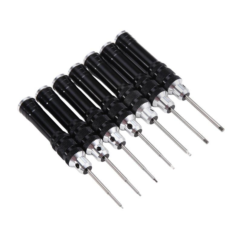 A34R For RC Helicopter Model Airplane Computer Clock, Remote Control Black Handle Hex Screwdriver Tool Set Repair Tools