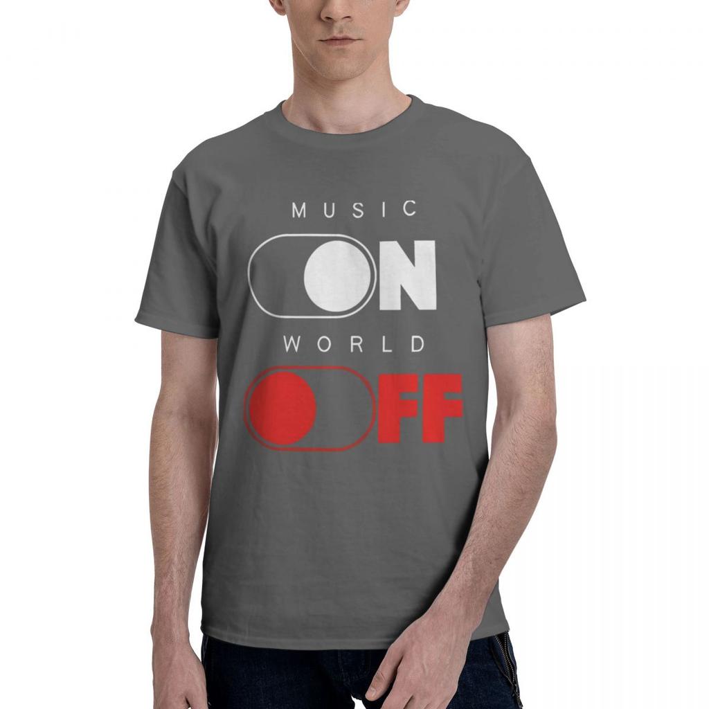 Music On World Off 100 Cotton Casual Breathable Confortable Totoro Funny Mens TShirts Clothes Men