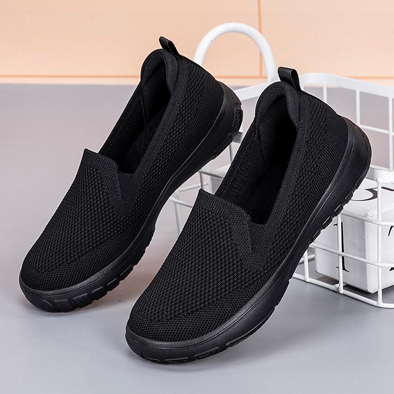 Women's Summer Shoes Mesh Breathable Sneakers Light Slip on Flat Platform New Casual Ladies Orthopedic Anti-slip Walking Woven