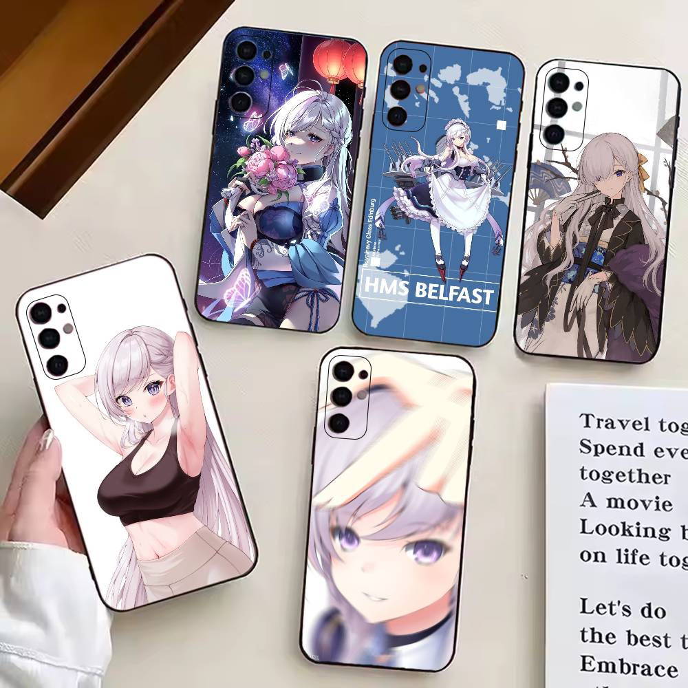 Game A-Azur Lane B-Belfast Phone Case For Samsung S25,S24,S21,S22,S23,S30,Ultra,S20,Plus,Fe,Lite,Note,10,Black Cover