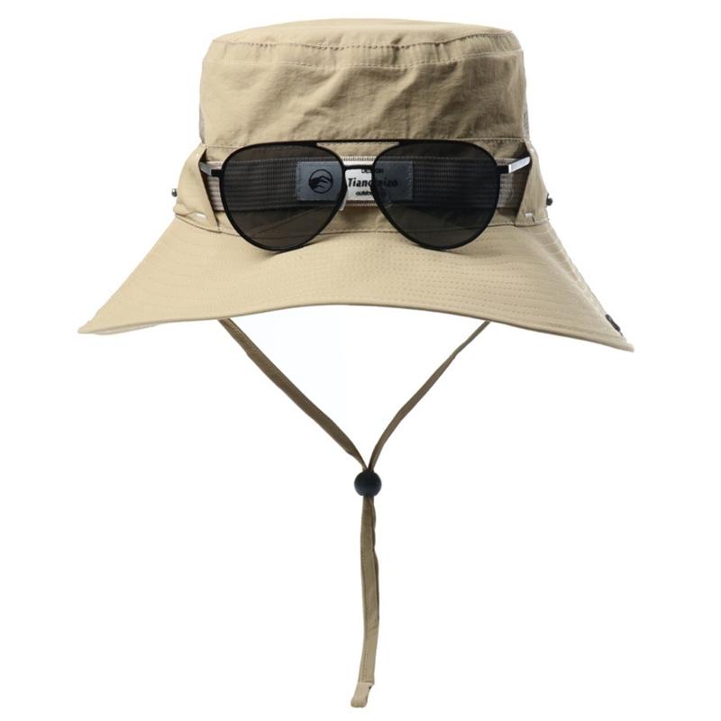 Breathable Fisherman Hat with Sun Protections Foldable Bucket Hat for Hiking and Camping Outdoor Activity Headwear