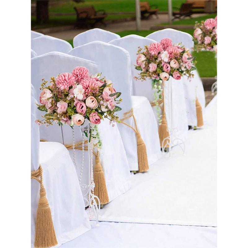 Artificial Flowers Silk Tea Roses Bouquet Chrysanthemum Plastics Plants Bridal Bouquet Valentine's Day Fake Plants Wedding Decoration DIY