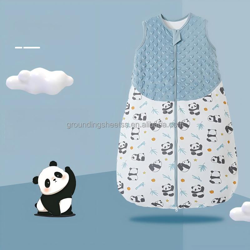 Cotton Infant Sleep Bag Cooling Sleeveless Wearable Blanket Soft Baby Sleeping Sack for Summer (as the picture,S 70cm)