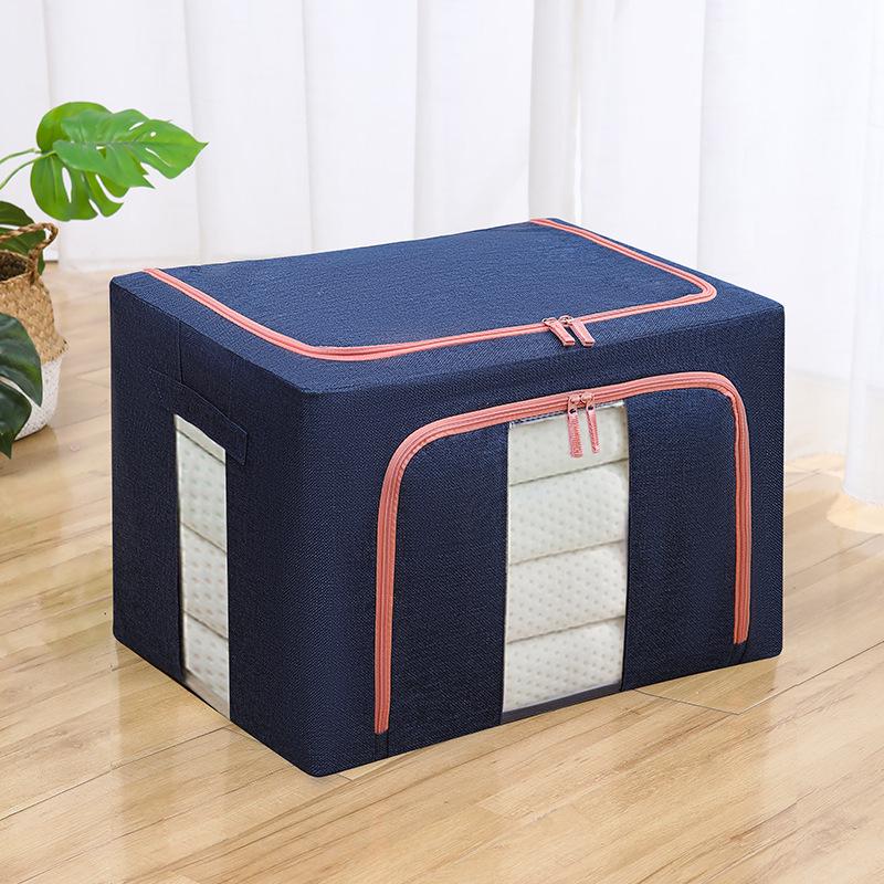 

Foldable Cotton-Linen Storage Box - Moisture & Dust-Proof Wardrobe Organizer 24L (40*30*20cm)