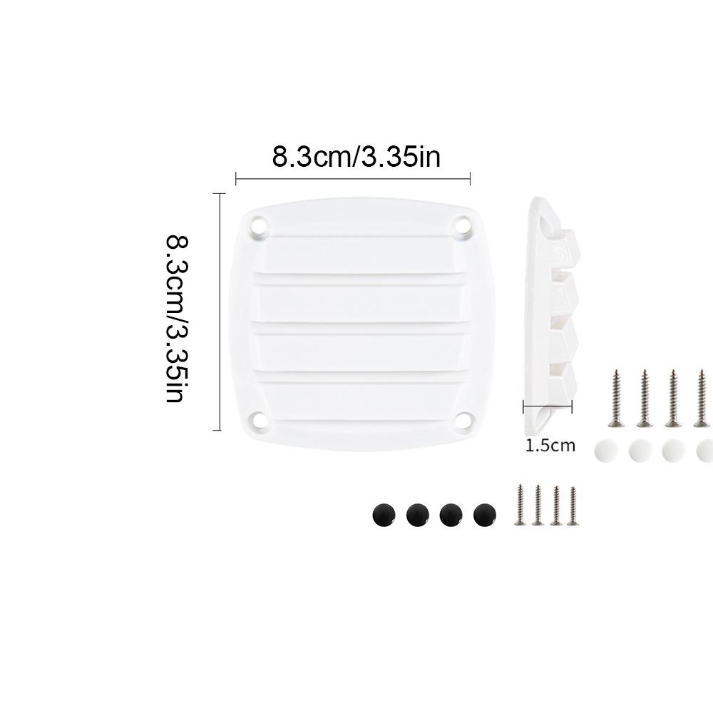 Plastic Square Vent Cover Retrofit 8.5/13cm Louvered Vents Water Outlet Accessories Boat Air Vent Caravan Boat Application