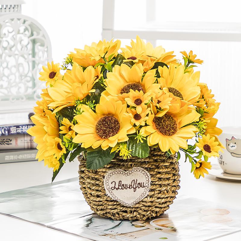 Искусственная композиция из подсолнухов для домашнего декора от Dipeng