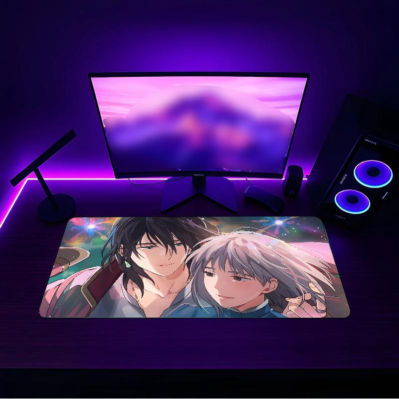 Howl's Moving Castle (37) Mouse pad with a non slip rubber base suitable for home offices and an ideal gift for gamers