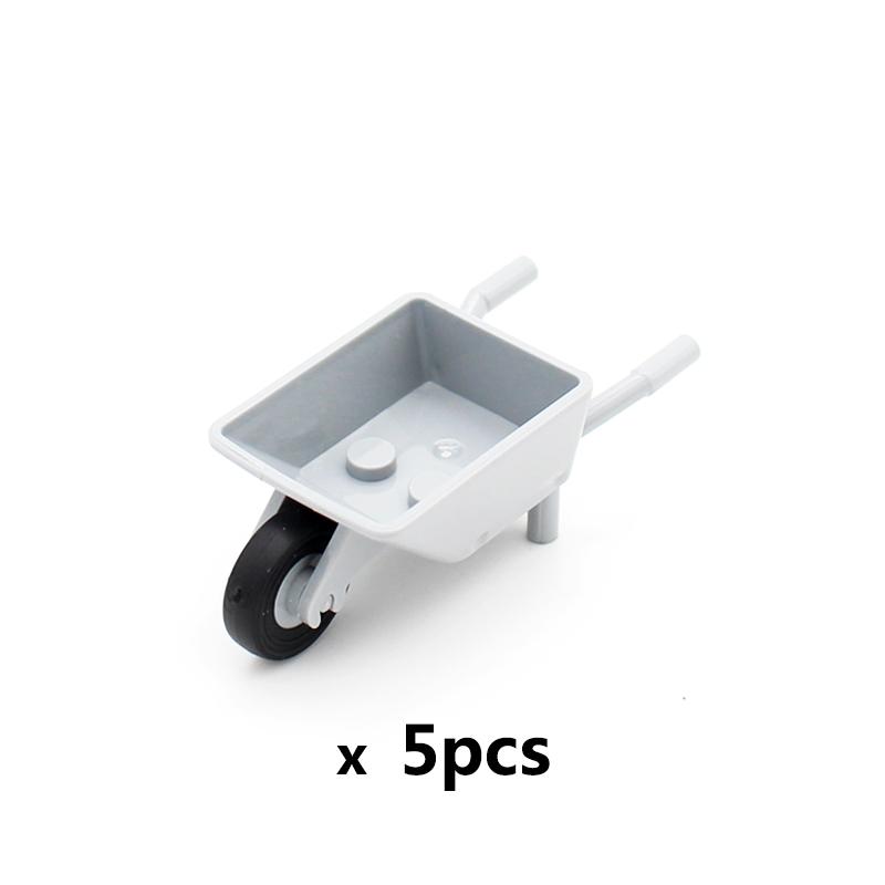 Non-Toxic Moc City Building Block Accessories Utensil Wheelbarrow Frame Bricks 98288 Compatible Smooth Small Single Tire 59895 Toy Gifts