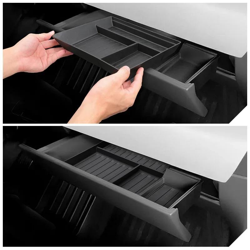 For Tesla Cybertruck 2025 Central Console Glove Box Storage Organizer Tray Tidying Case Car Pickup TPE  Interior Car Accessories