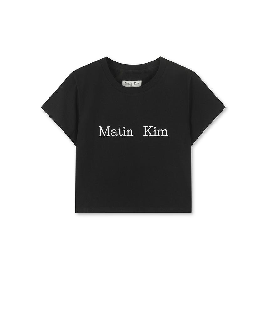 Mattengkim Matin Kim Logo Crop Top In Black