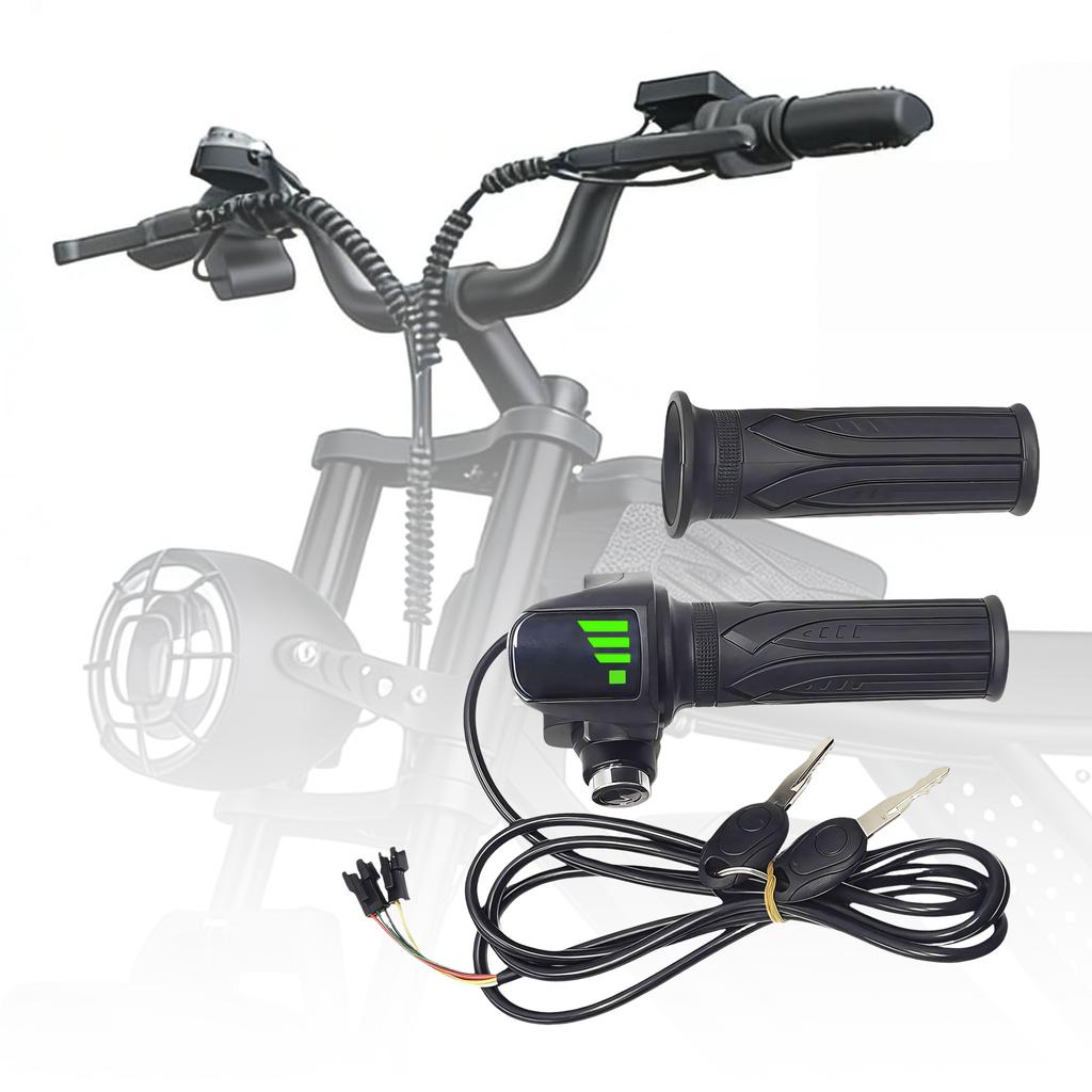 LCD Speed Display Throttle 36V 48V Twist Grip Throttle Controller 3Pin For Electric Bicycles And Scooters