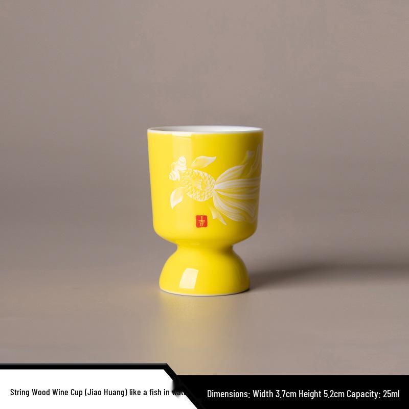 Colorful Glazed Ceramic Baijiu Cups: Creative One-Sip Toast Glasses for Home Use.