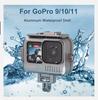 Custodia Impermeabile in Alluminio Subacquea 40M Alloggiamento Protettivo per Gopro Hero 12 11 10 9 Accessori Design a Doppia Slitta a Freddo