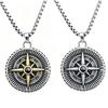 Street Cool Stainless Steel Pendant - Vintage Pirate Viking Compass