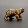 Vintage Brass Polar Bear Statue Home Decoration Craft Accessories Copper Sea Animal Figurine Miniatures Living Room Toy Ornament