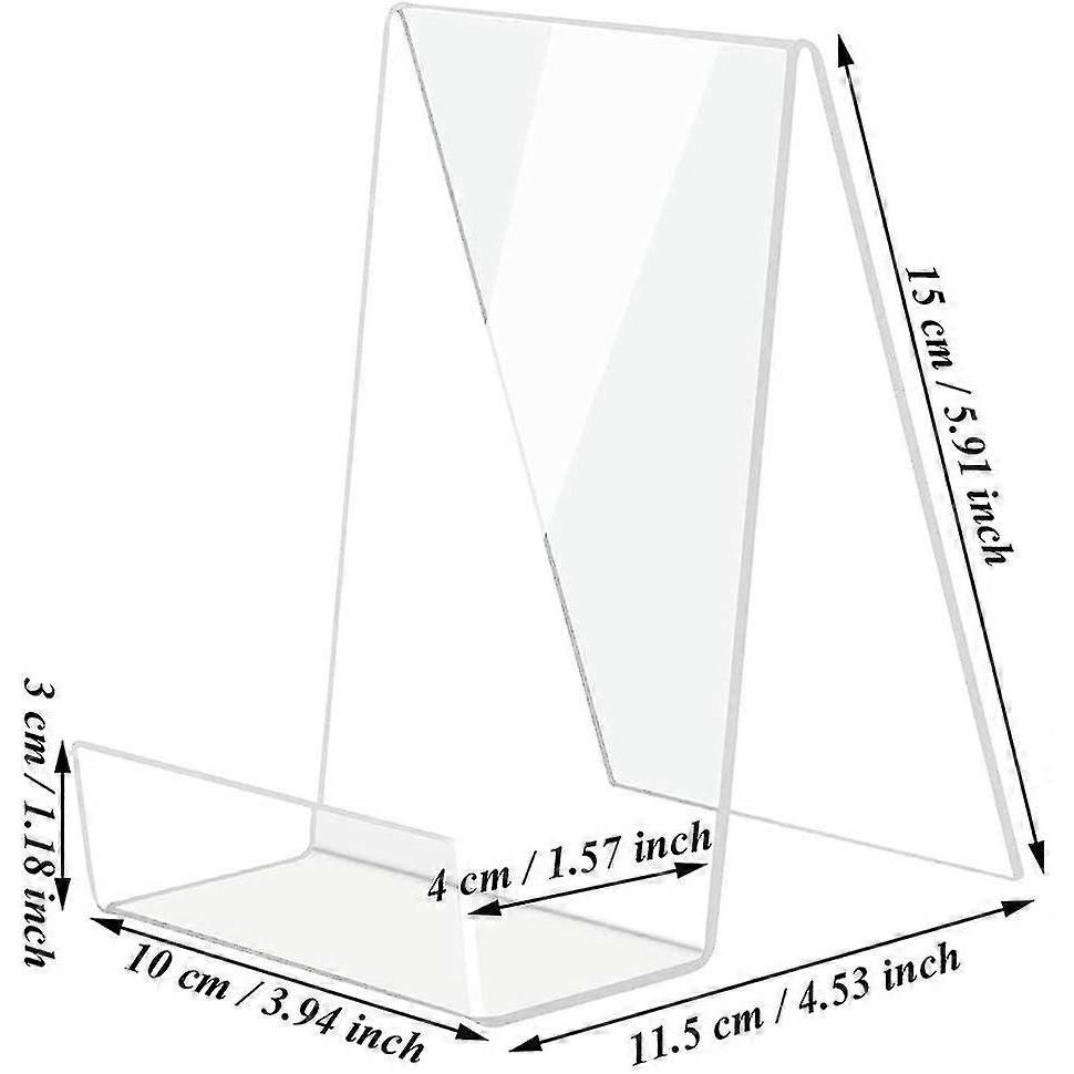 3 Pieces Book Stand / Bookend, Clear Acrylic Book Stand, Book Stand, Acrylic Book Stand