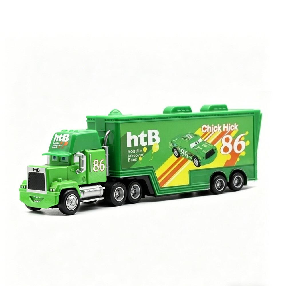 Cars 2 Disney Pixar Racing 3 1 Toy Lightning McQueen Chick Hicks' Hauler The King's Hauler Collection Die Metal Model kids Gift
