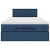 Ottoman Bed with Mattress Blue 120x200 cm Fabric