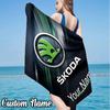 Custom Name ŠKO-DA Beach Towel - Soft, Ultra-Absorbent Microfiber, Lightweight, Perfect for Beach, Parties, Travel, Camping