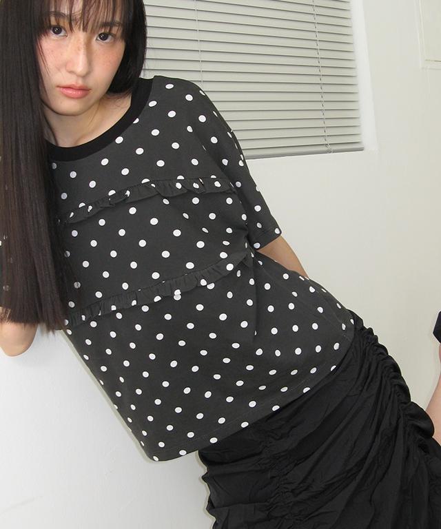 Ronron Sleeveless Shirring Dress Black