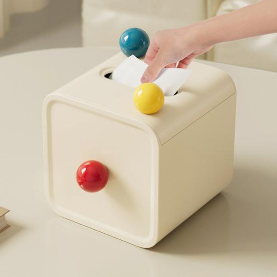 Hållare för toalettpappersrulle Box Skrivbordshållare för pappershanddukar Horisontell Vertikal Placering Pappershandduksdispenser för Kök Badrum Vardagsrum