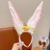 Flower Rabbit Hair Band Plush Rabbit Ear Hair Ornament Cute Mid-Autumn Festival Headband  Festival