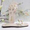 [Foreign trade] transparent flat shoes 2025 summer Internet celebrity fashion crystal shoes sexy outer slippers