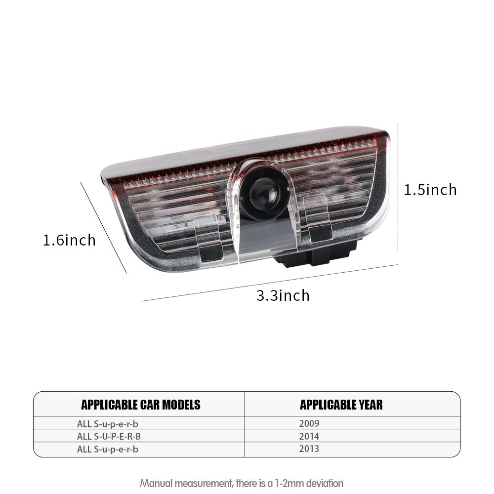 2025 Heiß 2 Stück Auto Tür Projektor Dekor Lampe LED Willkommenslichter für Skoda Superb 2009 2013 2014 Abzeichen Emblem Auto Dekoration Zubehör