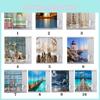 Colorful Lakeside Wharf Sea Bridge Blue Conch Starfish 3d Printing Shower Curtain