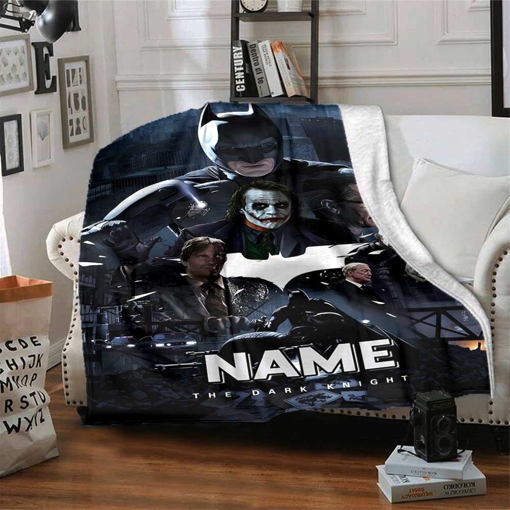 Warner Bros. Works (16) Customize Text Blanket Throw Customizable Blanket Soft & Cozy Suitable for Home Decor Livingroom Chair Nap