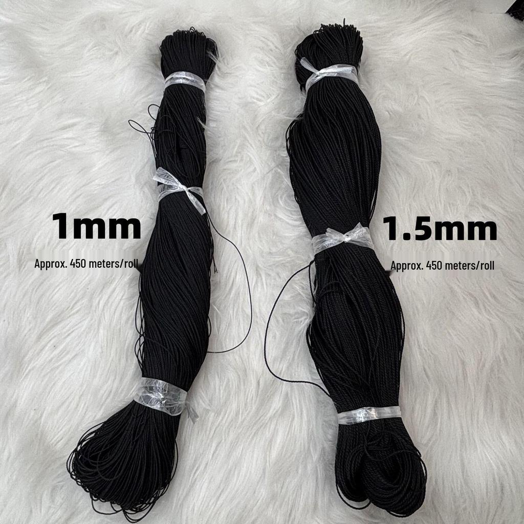 Fio Encadernado para Pulseiras e Colares DIY - Corda de Tecelagem 1mm e 1.5mm