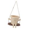 Swing Face Planter Pot Resin Cute Decorative Hanging Face Plant Pot Flower Pot for Indoor Outdoor