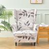 Spandex Stretch Wing Chair Cover Floral Printed High Back Armchair Covers Elastic Relax Sofa Slipcovers with Seat Cushion Cover