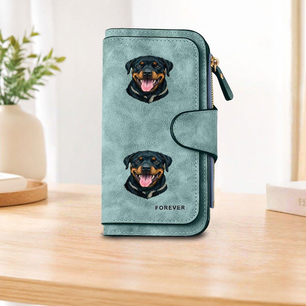 Rhine Western Dog Pattern Long Zipper Wallet Large Capacity Card Holder Unisex Fashion Clutch Bag Stylish Zipper Coin Purse Perfect For Daily Commute