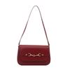Retro underarm bag, new shoulder bag, women's versatile baguette bag, red new product, new handheld women's bag.