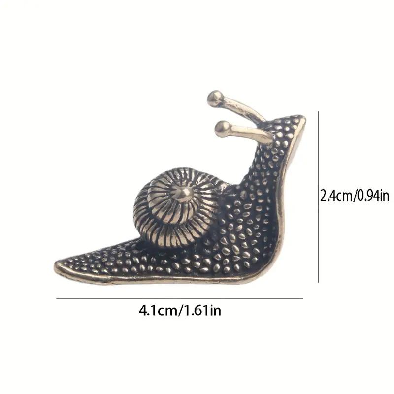 Brass Snail Animal Figurines Retro Pure Copper Mini Snail Statue Ornaments Desk Antique Brass Tea Pet Collection Home Decoration