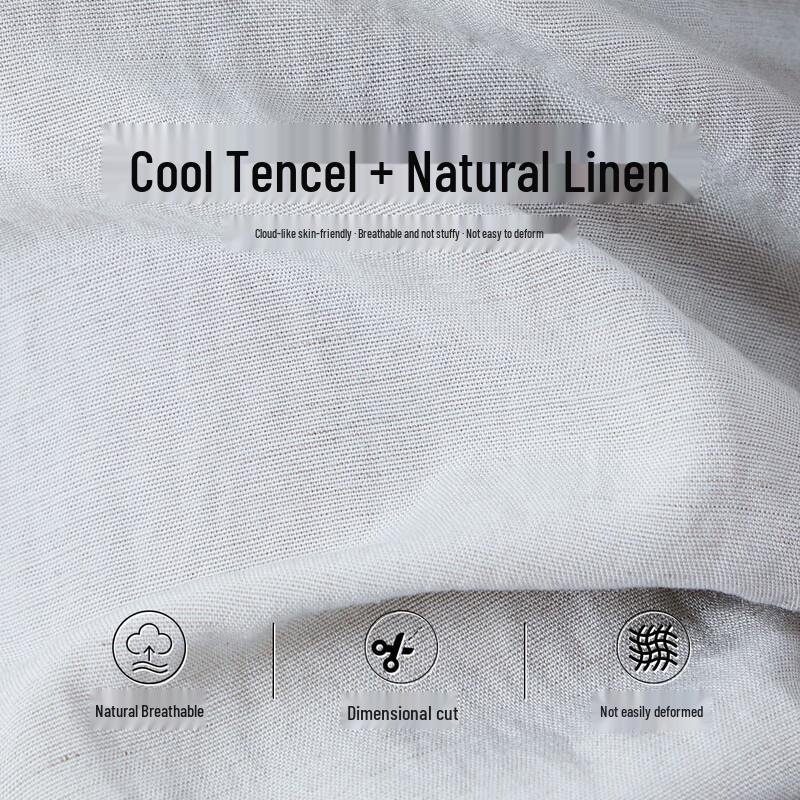 Hodo Men's Linen Tencel Straight-Leg Casual Pants