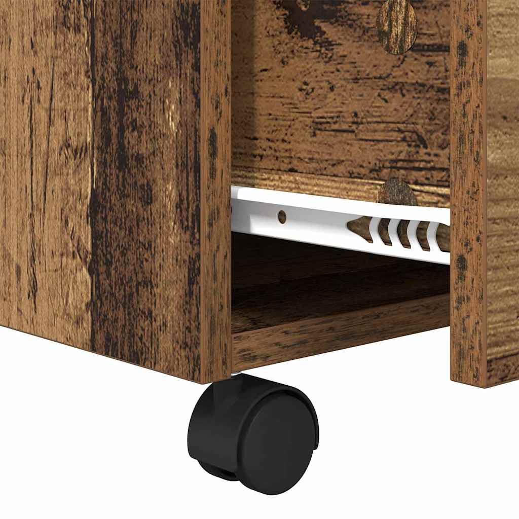 Coffee Table with Drawers Reclaimed Wood Look 55 X 55 X 45 Cm Engineered Wood